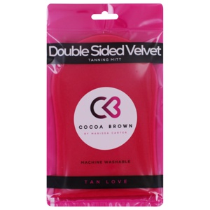 Cocoa Brown Deluxe Double Sided Pink Velvet Tanning Mitt produkt bild
