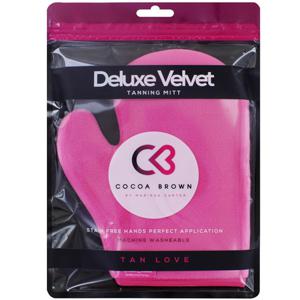 Cocoa Brown Velvet Thumb Tanning Mitt produkt bild