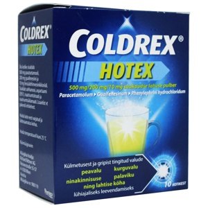 Coldrex hotex suukaudne lahuse pulber 500mg+200mg+10mg n10 toote pilt