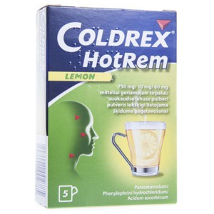 Coldrex hotrem lemon 750+10+60mg suukaudse lah plv n5 toote pilt