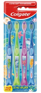Colgate Toothbrush Kids Ocean Explorer 3+ 4-pack produktbilde