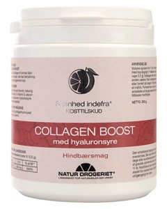 Collagen-boost med hyaluronsyre - Hindbærsmag - 350 gram produktbillede