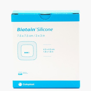 Coloplast Biatain Silikone 7,5×7,5 cm 10 stk produktbillede