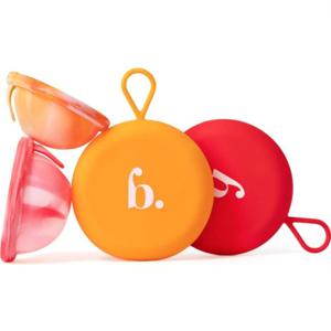 ComfyDisc Reusable Menstrual Discs S & L Orange/Red 2 pcs produkt bild