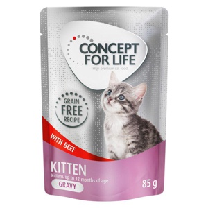 Concept for Life Kitten mit Rind getreidefrei - in Soße Produktbild