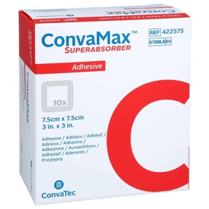 Convamax Superabsorber adhäsiv 7,5x7,5 cm Produktbild