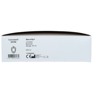 Conveen Security+ urinpose 30cm justerbar slange 10 stk produktbilde