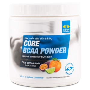 Core BCAA Powder Citrus Passion Stevia 400 g produktbillede