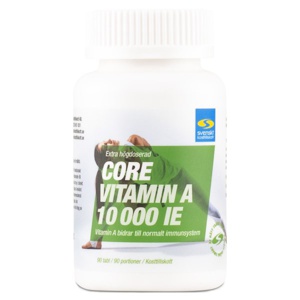 Core Vitamin A 10000 IE 90 tabletter produktbillede
