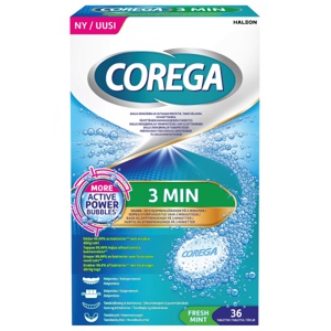 Corega Tabs 3 Min Rensetabletter 36 stk produktbilde