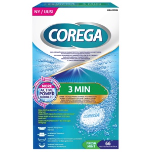 Corega 3 minutes rensetabletter produktbilde