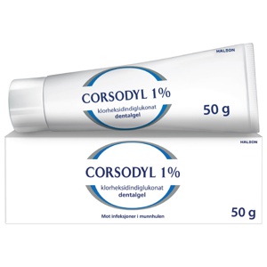 Corsodyl 1% dentalgel 50 g produktbilde