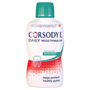 Corsodyl Daily Freshmint Mouthwash Alcohol Free 500ml product image