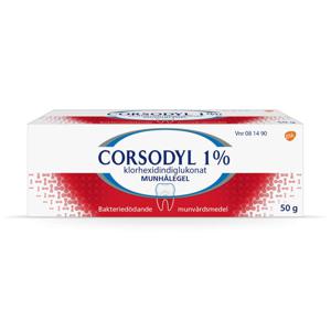 Corsodyl munhålegel 1 % 50 g produkt bild