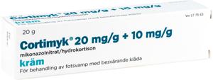 Cortimyk, kräm 20 mg/g + 10 mg/g, 20 g produkt bild