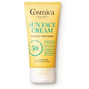 Cosmica Sun ansiktskrem SPF 50+ uten parfyme 50 ml produktbilde