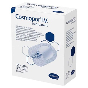 Cosmopor® I.V. transparent Fixierverband 10x12 cm steril, 50 St Pflaster Produktbild
