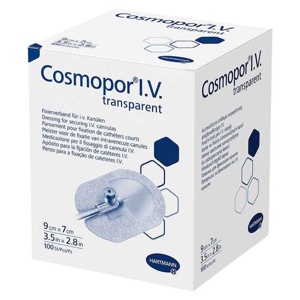 Cosmopor® I.V. transparent Fixierverband 7x9 cm steril, 100 St Pflaster Produktbild