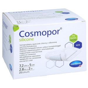 Cosmopor® silicone Wundverband 5x7,2 cm, 25 St Verband Produktbild