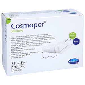Cosmopor® silicone Wundverband 5x7,2 cm, 10 St Verband Produktbild