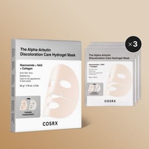 COSRX - The Alpha-Arbutin Discoloration Care Hydrogel Mask Set 34g x 3 sheets Produktbild