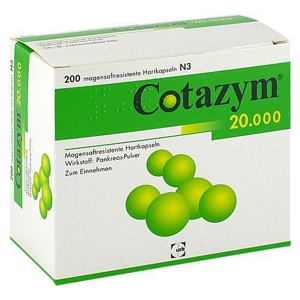 COTAZYM 20.000 Pellets magensaftresistente Kapseln Produktbild