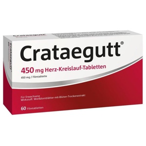 Crataegutt 450 mg Herz-Kreislauf-Tabletten, 60 St Filmtabletten Produktbild