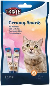 Creamy Snack Vit Fisk Topping till Katt - 5 st x 14 g produkt bild