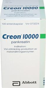 Creon 10000, enterokapsel, hård Mylan 250 st produkt bild