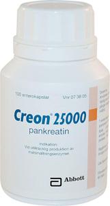 Creon 25000, enterokapsel, hård Abbott 100 st produkt bild