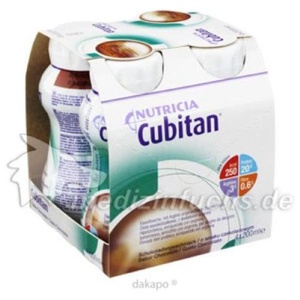 NUTRICIA Cubitan Schokoladengeschmack 4X200 ml Flüssigkeit Produktbild