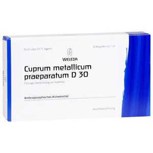 CUPRUM METALLICUM praep.D 30 Ampullen Produktbild