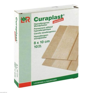 CURAPLAST Wundschnellverb.sensitiv 8x10 cm 1 m Produktbild