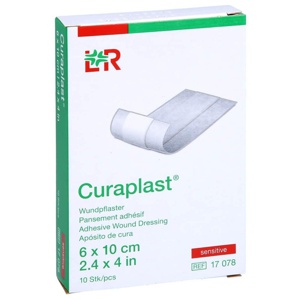 CURAPLAST Wundschnellverb.sensitiv 6x10 cm 1 m Produktbild
