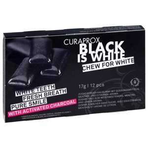CURAPROX BIW Zahnpflegekaugummi Aktiv Kohle 12 St Produktbild