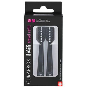 CURAPROX black is white Travel-Set Zahnb.refill Produktbild