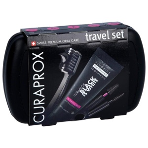 CURAPROX black is white Travel-Set Zahnbürste Produktbild