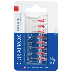 Curaprox mellomrombørste 07 refill rød 8 stk produktbilde