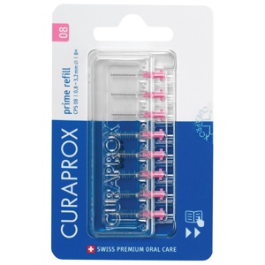 Curaprox mellomrombørste 08 refill rosa 8 stk produktbilde