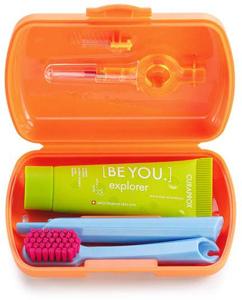 Curaprox Reseset, Orange, Tillverkad I Schweiz, CS 5460-Tandborste Med 'Be You'-Tandkräm, 2 CPS Prime-Mellanrumsborstar 07 Och 09, Vårdkit 9,5 X 6 Cm produkt bild