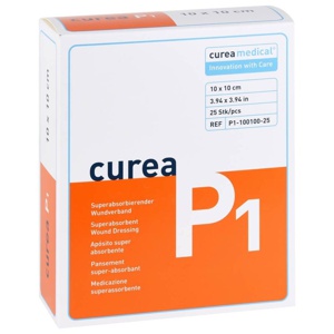 CUREA P1 superabsorb.Wundauflage 10x10 cm Produktbild