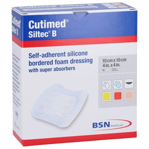 CUTIMED Siltec B Schaumverb.10x10 cm m.Haftr. Produktbild