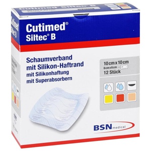 CUTIMED Siltec B Schaumverb.10x10 cm m.Haftr. Produktbild