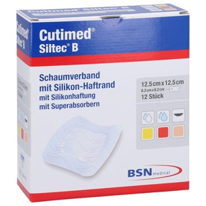 CUTIMED Siltec B Schaumverb.12,5x12,5 cm m.Haftr. Produktbild