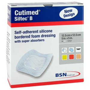 Cutimed Siltec B Schaumverb.12,5x12,5 cm mit Haftr. Produktbild