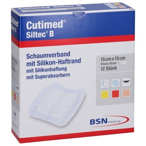 CUTIMED Siltec B Schaumverb.15x15 cm m.Haftr. Produktbild