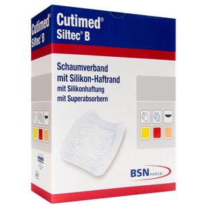 CUTIMED Siltec B Schaumverb.7,5x7,5 cm m.Haftr. Produktbild