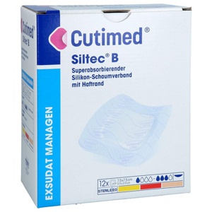 CUTIMED Siltec B Schaumverb.7,5x7,5 cm m.Haftr. Produktbild