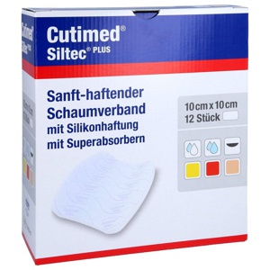 CUTIMED Siltec Plus Schaumverb.10x10 cm haftend Produktbild