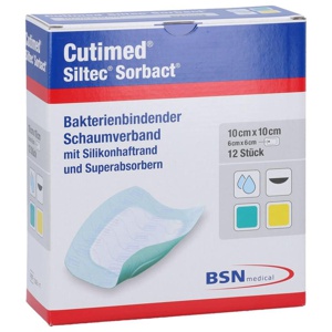 CUTIMED Siltec Sorbact B PU-Verb.10x10cm Produktbild